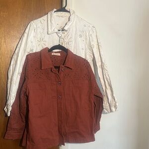 Rust and Cream Eyelet Jackets